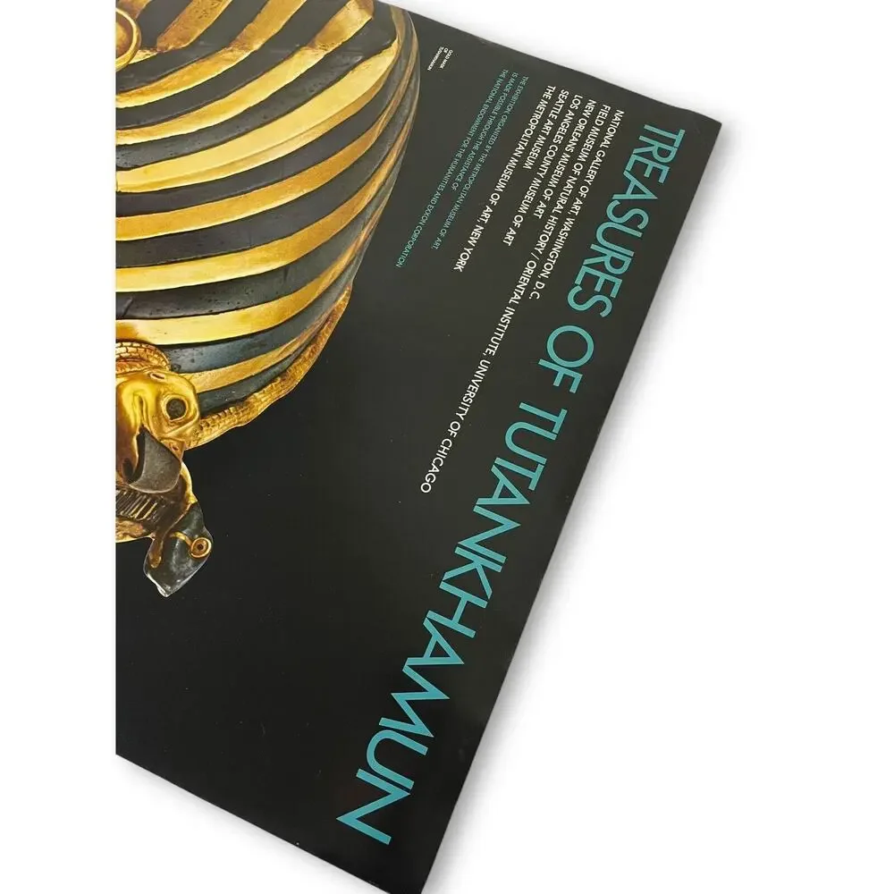 Treasures of Tutankhamun 1976 Gold Mask Egypt Metropolitan Museum of Art Poster - Picture 3 of 6